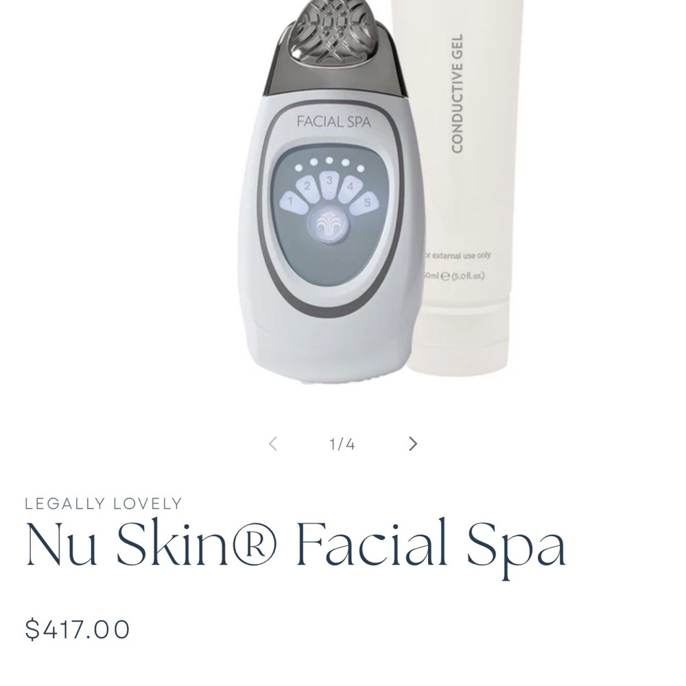 Nu Skin Facial Spa Device in White and Silver